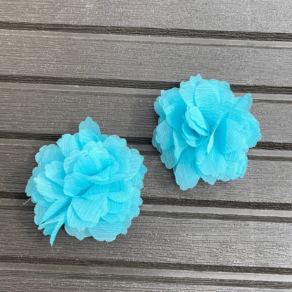 Chiffon Flower - Shoe Clips